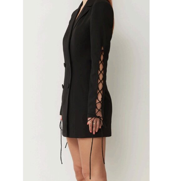 BOSKEMPER REVOLUTION BLAZER/MINI DRESS IN NOIR BLACK SIZE MEDIUM NWT - Picture 3 of 13